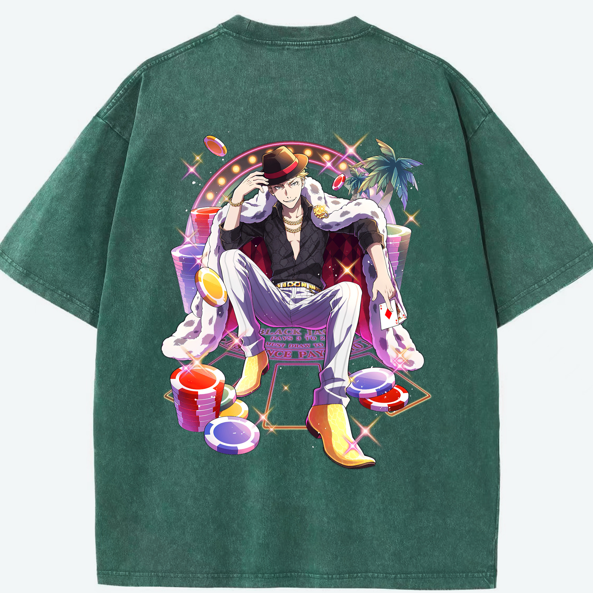 （画像用） 文豪ストレイドッグス Bungo Stray Dogs 綿100% ヴィンテージ風 半袖Tシャツ（背面プリント）